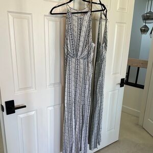Forever 21 Silver Sequin Halter Maxi Dress